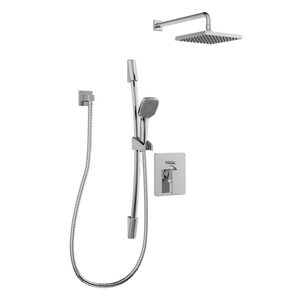 KEENEY MFG Shower Faucet Kit, Polished Chrome, Wall KIT-QUA130CCP